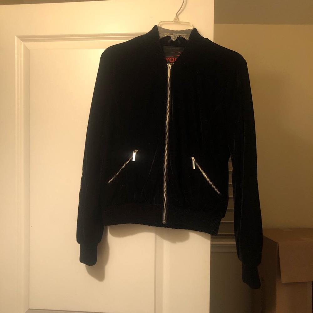 Black velvet jacket